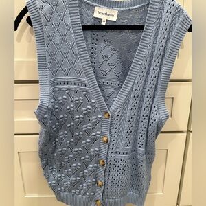 Heartloom boutique blue sweater vest! So many details! 😍